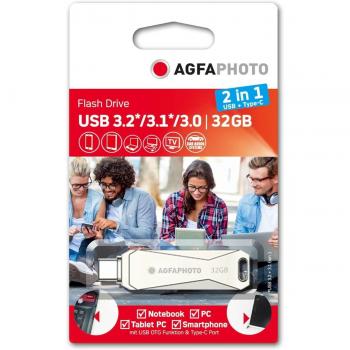 Memoria USB 3.0 2 en 1 de 32GB con conector USB Tipo C