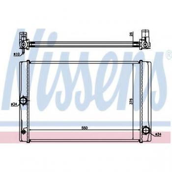Radiador NISSENS 64691 para refrigeración térmica del motor