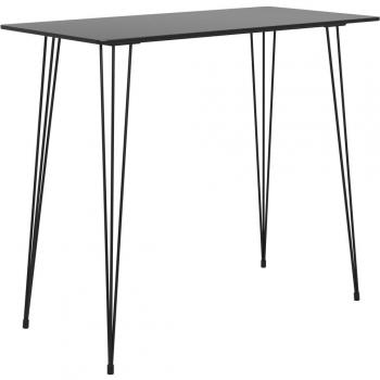 Mesa alta de cocina Día y Noche negra 120x60x105 cm