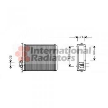 Van Wezel 59006085 Interior Calefacción intercambiador de Calor