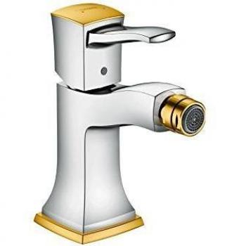 Hansgrohe 31320090 Metropol Classic Grifo de bidé con vaciador automático, Cromo/Oro
