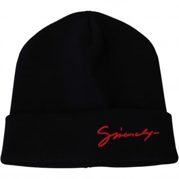GIVENCHY Black Wool Unisex Winter Warm Beanie Hat
