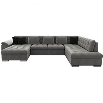 Sofá rinconero Comfivo 141, Función de descanso, Caja de ropa de cama, dimensiones 348 x 76 x 205 cm, color Manila 16 + Manila 18