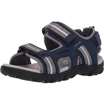 Geox JR Sandal Strada A, Sandalias con Punta Abierta Niños, Blue