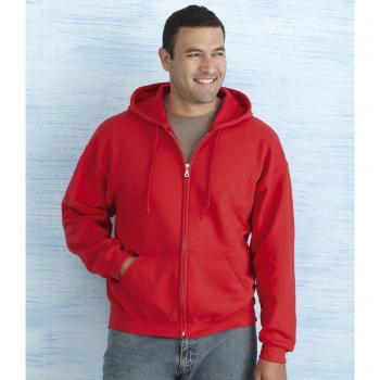 Gildan Heavy Blend Zip Hooded Sweatshirt : Color - White : Size - L