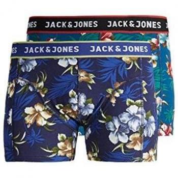 Jack & Jones Men's Jacflower Boxer Shorts 3-Pack - Floral Design, XXL