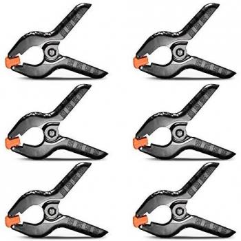 Neewer 6-Pack Set de Abrazaderas Resorte de Muselina Resistente Clips 11.4cm para Fondos de Estudio Fotográfico