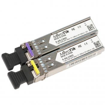 Mikrotik S-4554LC80D Módulo Conmutador de Red SFP 1,25 G SM 80 km T1490nm/r1550nm LC y T1550nm/r1490nm LC
