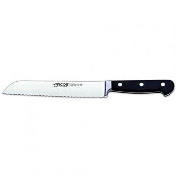 Cuchillo Panero Arcos Serie Clásica, Hoja de Acero Inoxidable Nitrum Forjado 180mm, Mango Polioximetileno Negro