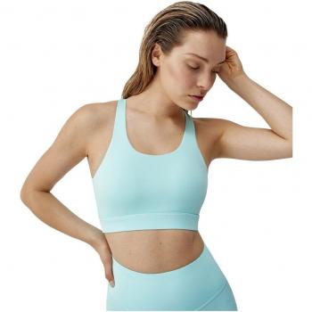 Top de mujer Gauri Born Living Yoga, alta sujeción, color azul