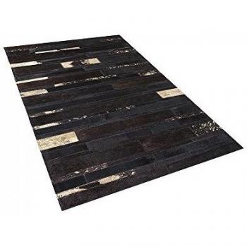 Alfombra de piel - marrón y oro - 80x150cm - ARTVIN