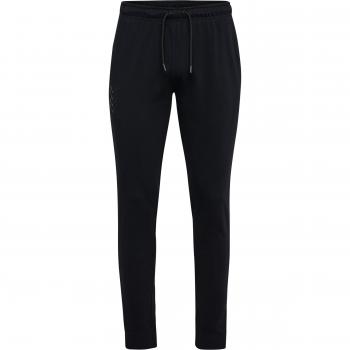HUMMEL PANTALON ACTIVE HOMBRE - Pantalón de chándal, tejido ligero, ajuste cómodo, cintura elástica con cordón, bolsillos laterales con cremallera, logo de Hummel en la pierna