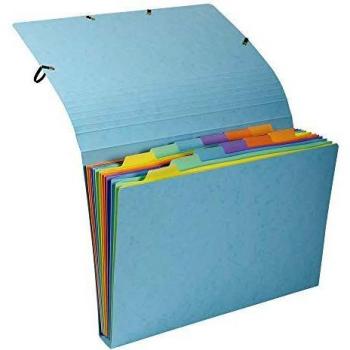 Carpeta bolsa clasificadora de cartulina Aquarel con cierre de gomas