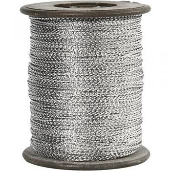 Hilo de aluminio 0,5 mm plateado, 100 m en 1 carrete