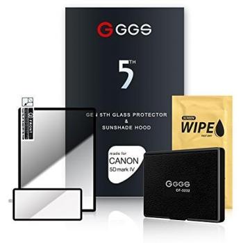GGS Larmor - Protector de Pantalla y Parasol para Canon 5D Mk4