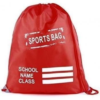 Hari Deals Niños Uni Cordón Deporte Gimnasio Pumps Mochila Bolsa de deporte, color rojo, tamaño small