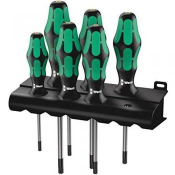 Wera 6 Piece Kraftform Plus 367/6HF Torx Screwdriver Set with Ergonomic Handles