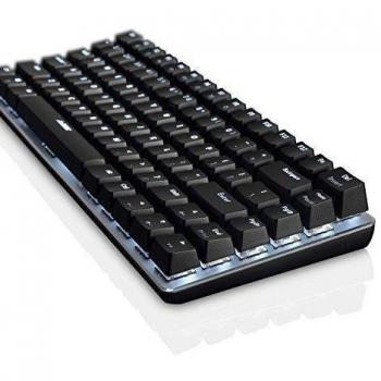 Qisan® Teclado Para Juegos Wired Keyboard Mecánica Del Interruptor De Luz de fondo del Teclado Negro 82-teclas con androide libre micro datos del USB 2.0 OTG BlackDU12
