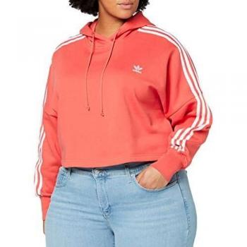 adidas Cropped Hood Sudadera, Mujer, Rojo