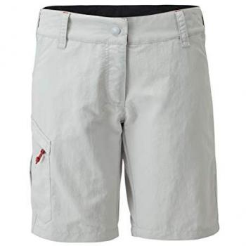 Gill Pantalones Cortos UV Tec Gris Mujer - Shorts de navegación y deportes acuáticos para mujer con protección solar UV y propiedades SPF