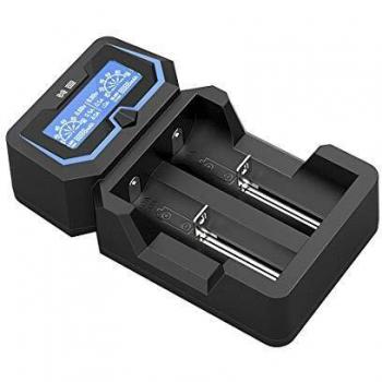Cargador Rápido XTAR X2 para Baterías Cilíndricas Li-ion 18650 y Ni-MH, 2 Ranuras