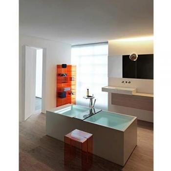 Lavabo bajo encimera LAUFEN Kartell 900x460mm, sin agujero para grifo, sin rebosadero, con repisa izquierda, color blanco mate