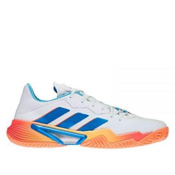 Zapatillas de tenis para hombre adidas Barricade 22, modelo M Blanco, uso intensivo, ideal para tenis o pádel, color azul y blanco