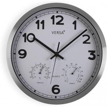 Reloj de Pared Versa Blanco Aluminio