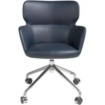 Silla oficina giratoria polipiel azul ANGEL CERDÁ 4110C, Azul, Polipiel, 58 x 59 x 80 cm