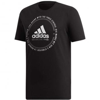 adidas Mh Emblem tee T-Shirt, Hombre, Black, 2XL