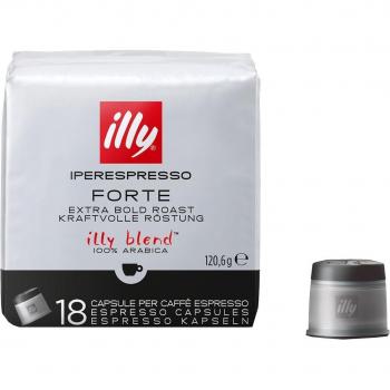 Illy Iperespresso Forte Coffee Capsules, 100% Arabica Blend, Dark Roast, 18 Count