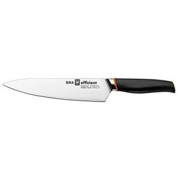 Cuchillo de Cocina Bra Efficient, Hoja de 200mm, Acero Inoxidable, Gris