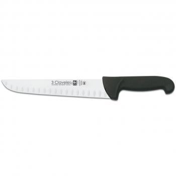 Cuchillo Profesional Carnicero Alveolado 24 cm - 3 Claveles Proflex