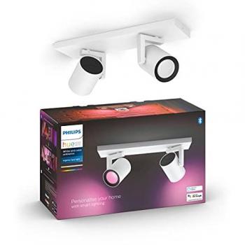 Philips Hue Argenta Foco de Techo LED Blanco y Color, 2 Luces GU10, 4.2W, 700lm