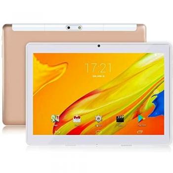 Haehne 10,1 Pulgadas Tablet, Google Android 4.4 gsm WCDMA 3G Phablet, HD 1280 * 800P Pantalla capacitiva, Quad Core 1.3GHz A7 1GB+16GB, Cámaras Duales 2.0MP+0.3MP, 4500mAh, WiFi, Oro