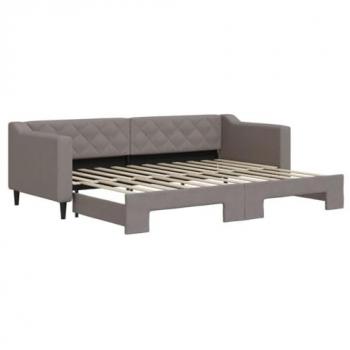 Sofá cama nido tela gris taupe 80x200 cm