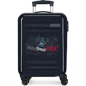 Enso Wall Ride Maleta de Cabina Azul 37x55x20 cms Rígida ABS Cierre combinación 34L 2,6Kgs 4 Ruedas Dobles Equipaje de Mano