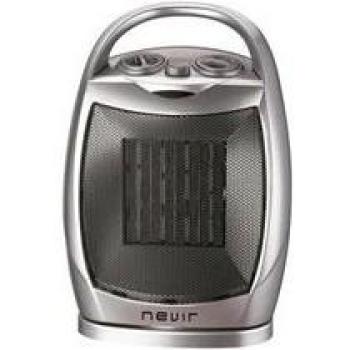 Calefactor Eléctrico Nevir NVR-9538CR Interior Plata con Doble Potencia 750W - 1500W
