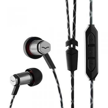 Auriculares Intra-auriculares V MODA Forza Metallo con micrófono remoto de 3 botones para Samsung y Android - Negro Gunmetal