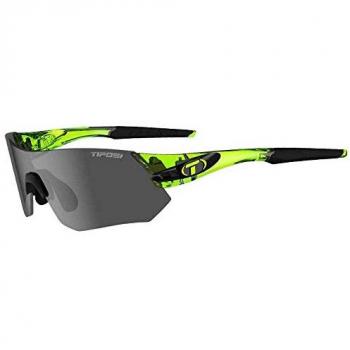 Tifosi Eyewear Tsali Interchangeable Lens Sunglasses - Performance Sunglasses with 3 Lenses, Crystal Neon Green, Size: One Size, Unisex