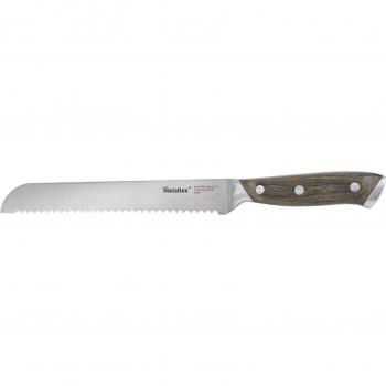 Cuchillo de Pan Metaltex HERITAGE con Mango de Madera y Hoja Enteriza de 20 cm