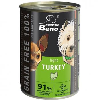Super Beno Light Turkey - Comida Húmeda para Perros - 415g