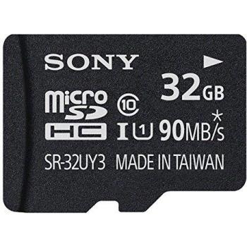 Sony SR-32UYA - Tarjeta Micro SDXC de 32 GB con Adaptador SD, 100 MB/s, UHS-I, Clase 10