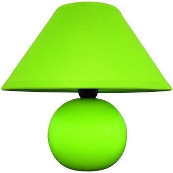 Lámpara de Mesa Rabalux Ariel Cerámica Verde E14 40W con Tela y Interruptor
