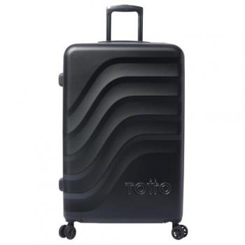 Maleta Rígida Grande TOTTO Bazy+ L Black, 50 x 79 x 30.5 cm, Capacidad 100L, Expandible, Resistencia a Impactos, Ruedas 360º, Manija