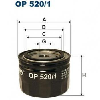Filtron OP520/1 Bloque de Motor