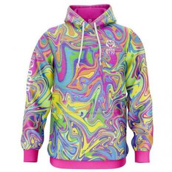 Sudadera con capucha Otso Psychedelic rosa azul - XL