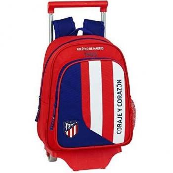 safta 612045020 Mochila pequeña Ruedas, Carro, Trolley Atlético de Madrid, Rojo