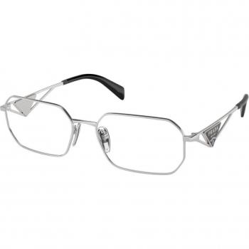 Prada PR A53V 1BC1O1 Women's Eyeglasses Silver Size 54 (Frame Only)