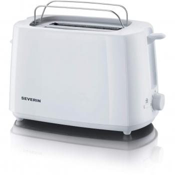 Severin AT 2288 Tostadora Automática, Incluye Soporte para Tostar Panecillos, 2 Ranuras Cortas, 700 W, Blanco